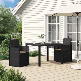    Kerti étkező székek 2 pcs Antracitszürke és Tópszínű PP