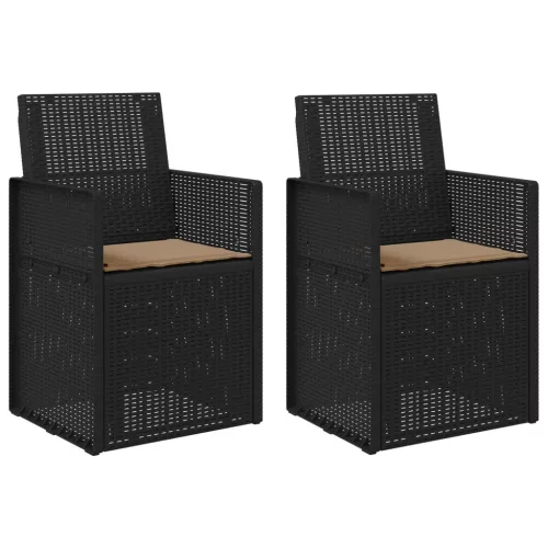  Kerti étkező székek 2 pcs Antracitszürke és Tópszínű PP