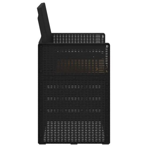  Kerti étkező székek 2 pcs Antracitszürke és Tópszínű PP