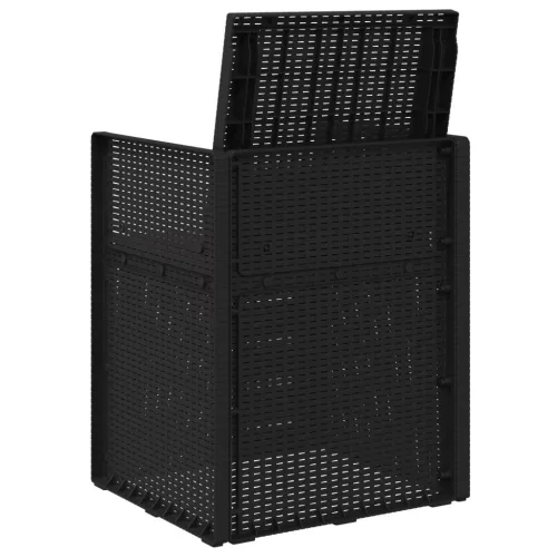  Kerti étkező székek 2 pcs Antracitszürke és Tópszínű PP