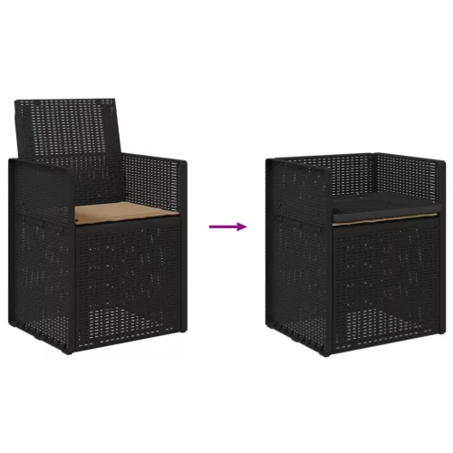  Kerti étkező székek 2 pcs Antracitszürke és Tópszínű PP