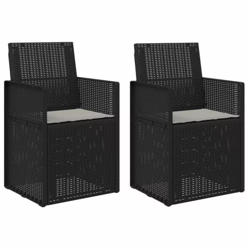  Kerti étkező székek 2 pcs Antracit és Világosszürke PP