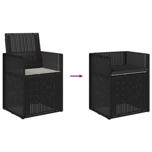  Kerti étkező székek 2 pcs Antracit és Világosszürke PP