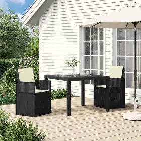    Kerti étkező székek 2 pcs Antracitszürke és Krémszínű PP