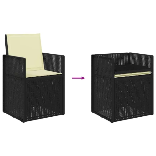  Kerti étkező székek 2 pcs Antracitszürke és Krémszínű PP