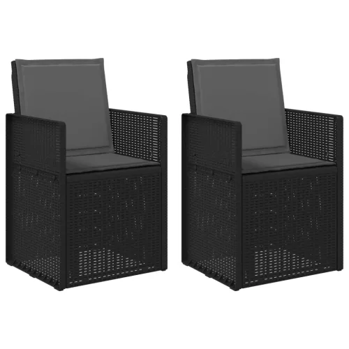  Kerti étkező székek 2 pcs Antracitszürke PP