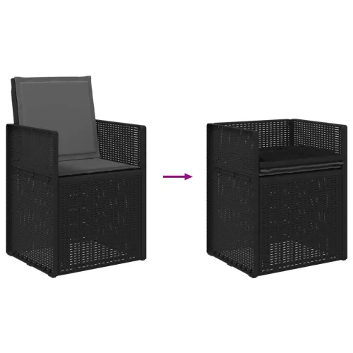  Kerti étkező székek 2 pcs Antracitszürke PP