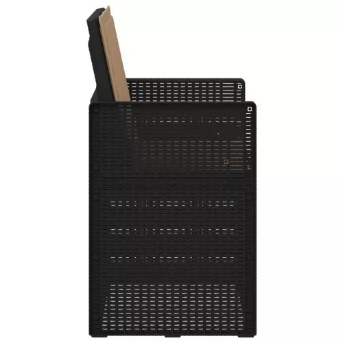  Kerti étkező székek 2 pcs Antracitszürke és Tópszínű PP