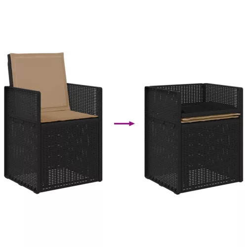  Kerti étkező székek 2 pcs Antracitszürke és Tópszínű PP