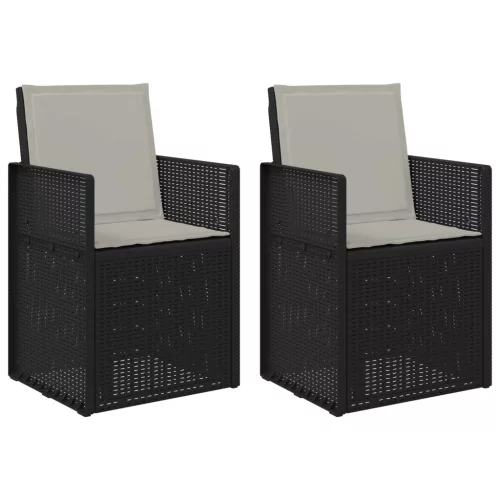  Kerti étkező székek 2 pcs Antracit és Világosszürke PP