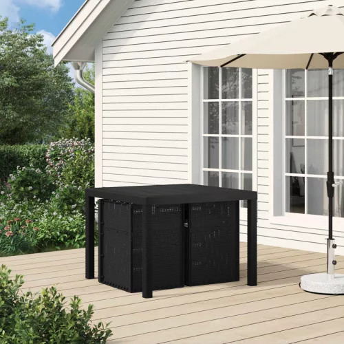  Kerti étkező székek 2 pcs Antracit és Világosszürke PP