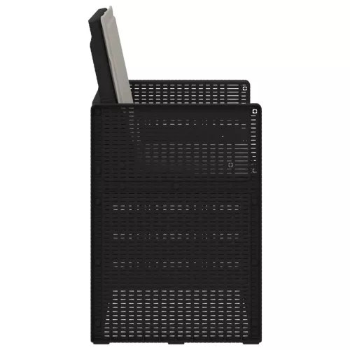  Kerti étkező székek 2 pcs Antracit és Világosszürke PP