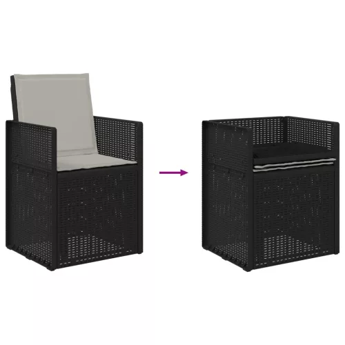  Kerti étkező székek 2 pcs Antracit és Világosszürke PP