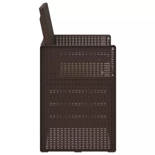  Kerti étkező székek 2 pcs Barna és Krém színű PP