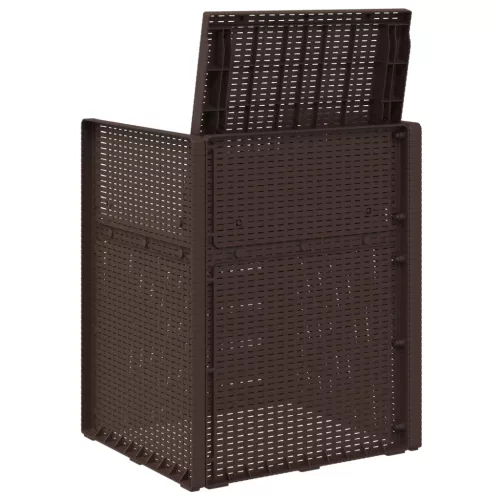  Kerti étkező székek 2 pcs Barna és Krém színű PP