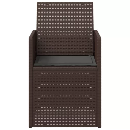  Kerti étkező székek 2 pcs Barna és Antracitszürke PP