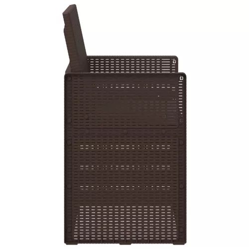  Kerti étkező székek 2 pcs Barna és Antracitszürke PP