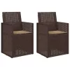  Kerti étkező székek 2 pcs Barna és Tópszínű PP