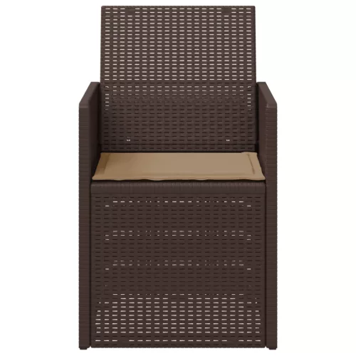  Kerti étkező székek 2 pcs Barna és Tópszínű PP