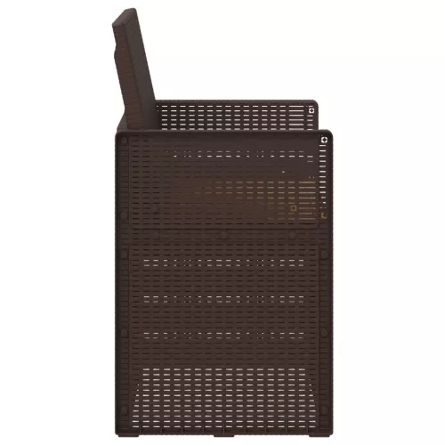  Kerti étkező székek 2 pcs Barna és Tópszínű PP