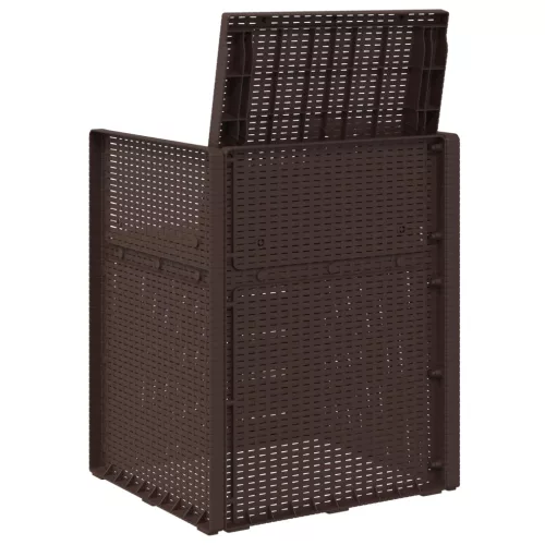  Kerti étkező székek 2 pcs Barna és Tópszínű PP