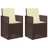  Kerti étkező székek 2 pcs Barna és Krém színű PP