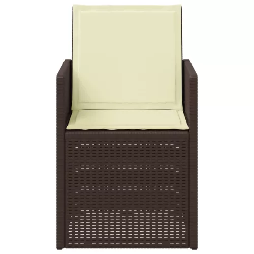  Kerti étkező székek 2 pcs Barna és Krém színű PP