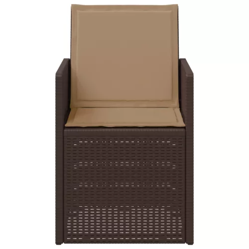  Kerti étkező székek 2 pcs Barna és Tópszínű PP