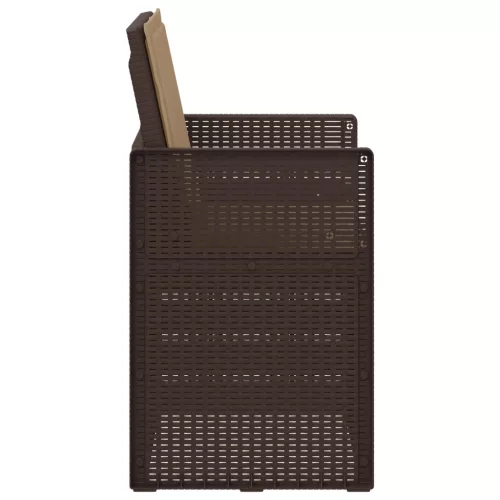  Kerti étkező székek 2 pcs Barna és Tópszínű PP