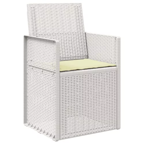  Kerti étkező székek 2 pcs Fehér és Krém színű PP