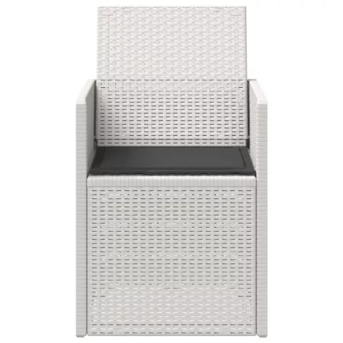  Kerti étkező székek 2 pcs Fehér és Antracitszürke PP