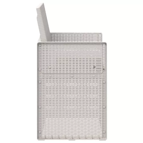  Kerti étkező székek 2 pcs Fehér és Antracitszürke PP