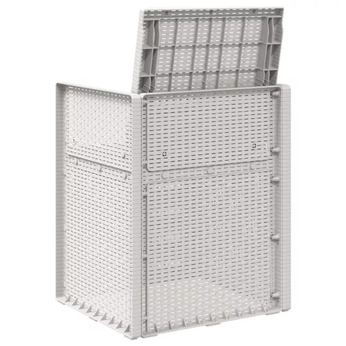  Kerti étkező székek 2 pcs Fehér és Antracitszürke PP