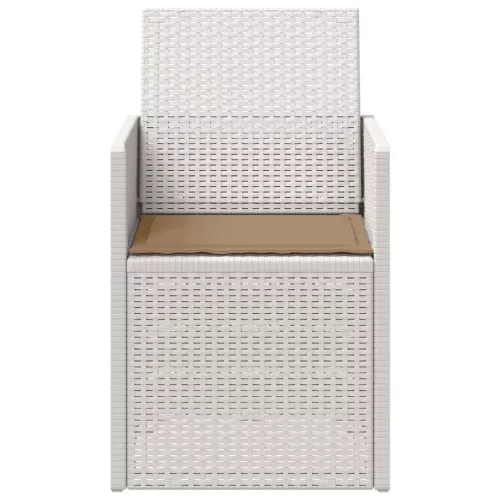  Kerti étkező székek 2 pcs Fehér és Tópszínú PP