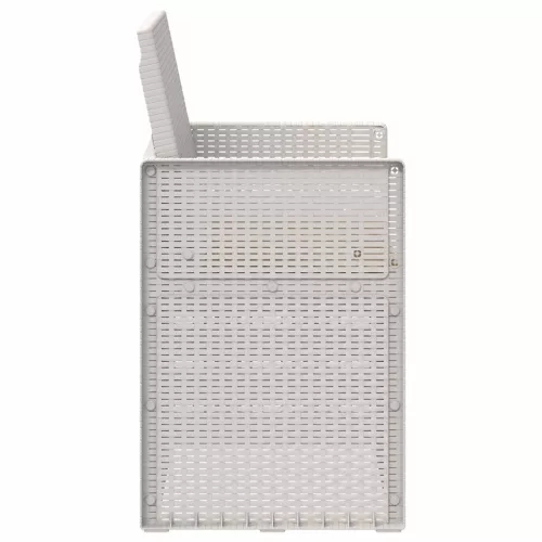  Kerti étkező székek 2 pcs Fehér és Tópszínú PP