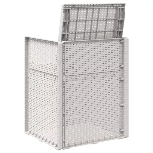  Kerti étkező székek 2 pcs Fehér és Tópszínú PP