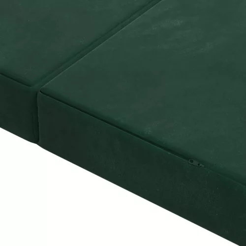  Összecsukható kanapéágy 160 x 67 x 45 cm Sötétzöld