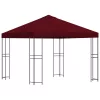  Pavilon 3 x 3 m Burgundi Poliészter és acél 190 gsm