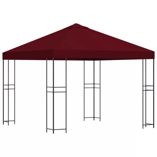  Pavilon 3 x 3 m Burgundi Poliészter és acél 190 gsm
