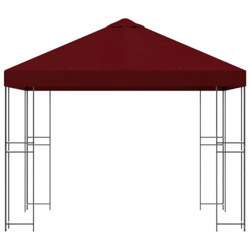  Pavilon 3 x 3 m Burgundi Poliészter és acél 190 gsm