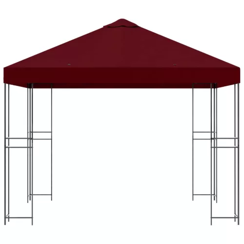  Pavilon 3 x 3 m Burgundi Poliészter és acél 190 gsm