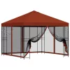  Kerti pavilon oldalfalakkal 3 x 3 m Terrakotta
