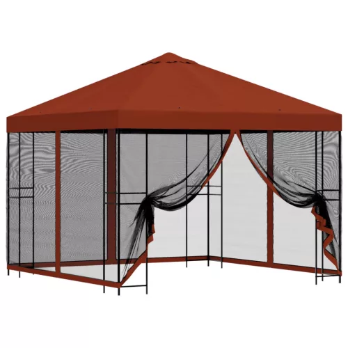  Kerti pavilon oldalfalakkal 3 x 3 m Terrakotta