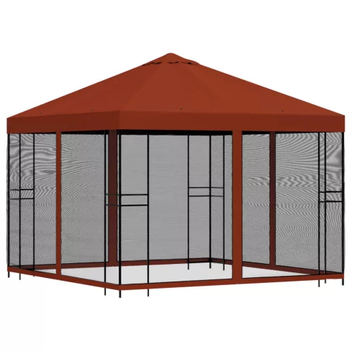  Kerti pavilon oldalfalakkal 3 x 3 m Terrakotta