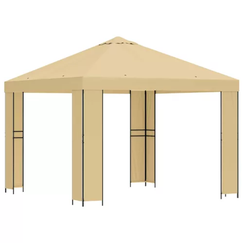  Pavilon 3 x 3 m Krémszínű Poliészter és acél 190