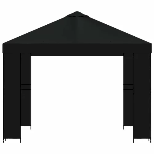  Pavilon 3 x 3 m Fekete Poliészter és acél 190
