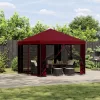 Pavilon 3 x 3 m Burgundi Poliészter és acél 190