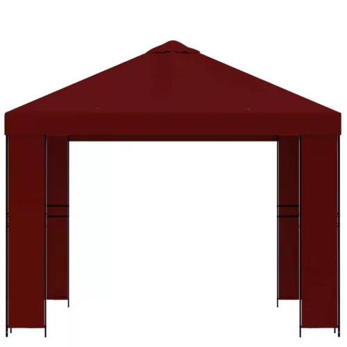  Pavilon 3 x 3 m Burgundi Poliészter és acél 190