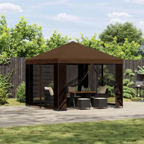  Pavilon 3 x 3 m Barna Poliészter és acél 190