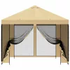  Kerti pavilon oldalfalakkal 3 x 3 m Krémszínű